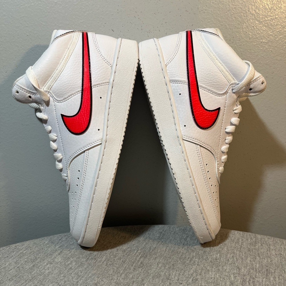 Nike Court Vision Mid 'White Flash Crimson' Women’s Shoe Size 8 CD5436-102 - Picture 7 of 11